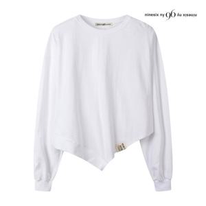 나인식스뉴욕  라벨 언밸런스 퍼프 티셔츠 (NQ2TS010M0)