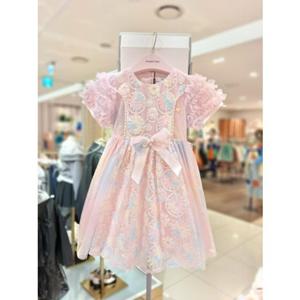 [프렌치캣] 핑크 무지개 꽃 샤 드레스 (Q61DCO150)