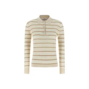 막스마라 골지 스트라이프 폴로 탑 26113610586