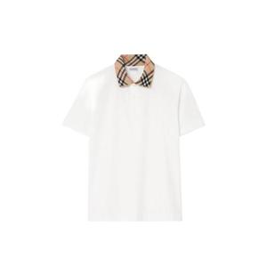버버리 check collar cotton polo shirt 8124552