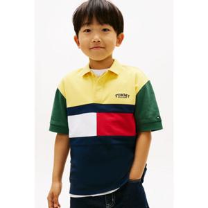 [타미힐피거칠드런2] 모노타입 컬러블록 럭비 티셔츠 (T42G1KKT530BT1) 3T 16세