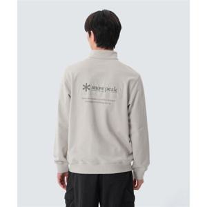스노우피크 SNOWPEAK APPAREL 랜드 우븐 패치 반집업 맨투맨 (S25SMFZT24) Light Beige S25SMFZT24LE 387918