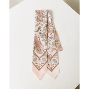 [닥스핸드백] 페이즐리 핑크 실크 쁘띠 스카프 DCSC6E550P1