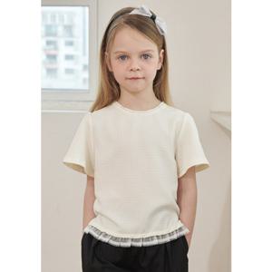 여아 아이보리 반소매 요루 블라우스 BA22BL02IV PG