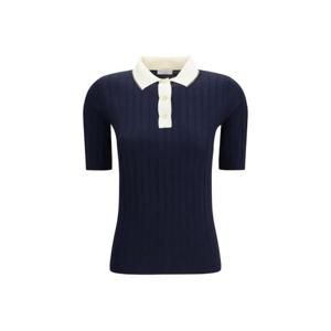 Brunello Cucinelli 골지 버튼 폴로 탑 M14817205