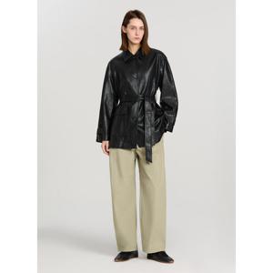 [쉬즈미스]페이크 레더 트렌치 맥코트 SWWBYP12040