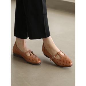 [지쎄]천연가죽 국내수제화 아델 플랫 GIS-45221