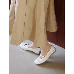 [지쎄]천연가죽 국내수제화 아코 펀칭 드라이빙 메리제인 메쉬