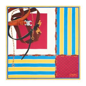 셀린느 보더 스트라이프 그래픽 스카프 2AW902Q63 GGP2