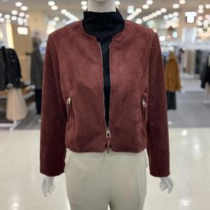 SOUP sh06 틸다 스웨이드 노카라 집업 자켓 AC2LET1