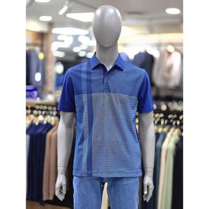 런던포그 세이브존04 체크 PRT 티에리 반팔 다크블루 반팔티셔츠 LPAaTA965 [47]