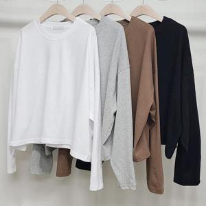 [강물처럼]빅사이즈티 S593L511 도레미무지크롭긴팔티 NS (42614