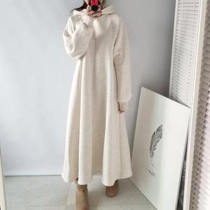 [강물처럼]아이우먼 도톰특양면후드원피스 NSP913M511 빅사이즈