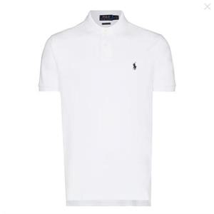 랄프로렌 포니로고 자수 메쉬 반팔 카라티 화이트 710666997001