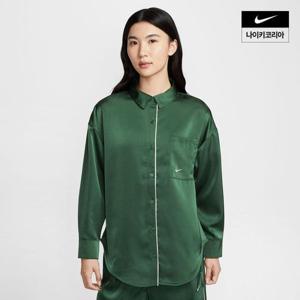나이키 우먼스 스포츠웨어 오버 새틴 긴팔 탑 IM0576-323 378373