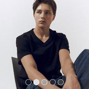 [백화점][지오다노] 남성 브이넥 퍼펙트 반팔 티셔츠 026541