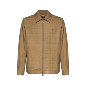 버버리 체크 코튼 지퍼 오버셔츠 8121988 C4776 Beige