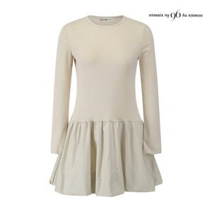 [나인식스뉴욕(영캐릭터)]볼륨 톤온톤 미니 원피스 NQ2OP001M0