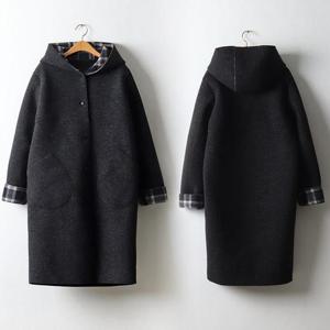 [강물처럼]위쉬몰 BG 체크안감후드울코트(J547H512) 빅사이즈 (4