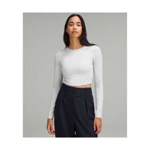 룰루레몬 LULULEMON 홀드 타이트 스트레이트 헴 크롭 롱슬리브 셔츠 HCUG LW3IH1S-032493 362283