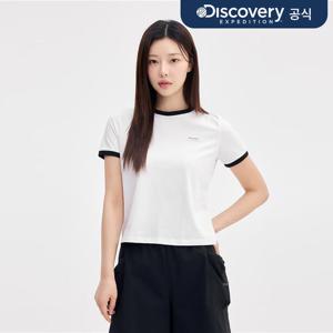 프레시벤트 여성 링거 반팔티셔츠 (WHITE)  DWRS95053-WHS