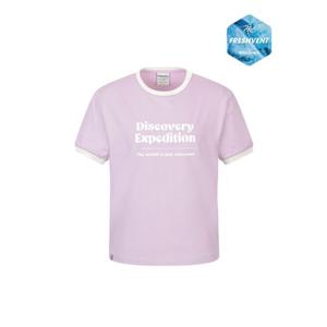 디스커버리 26S S 여름 여성 DWRS94063LVL 프레시벤트레터링세미크롭링거티셔츠