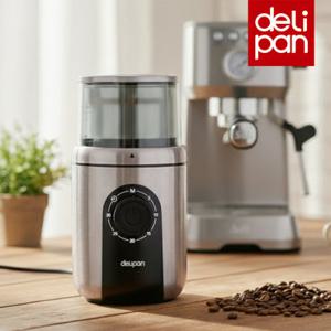 [26년신제품]델리팬 전동 커피그라인더 DEL-AG31 6단계 원두분쇄기 타이머 올스텐 가정용 홈카페 핸드드립