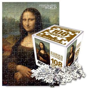 [하비스]직소퍼즐 명화 풍경 미니 큐브 모나리자 108피스