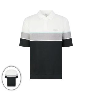 [헤지스골프] 남성 블럭형 반팔 카라 스웨터 그린 HUSW6B318E3