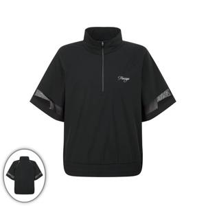 [헤지스골프] 여성 로고 프린트 반집업 점퍼 네이비 HWJU6B351N3