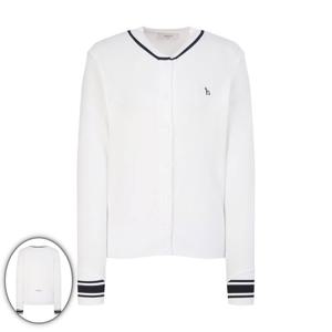 [헤지스골프] 여성 라운드넥 꽈베기 가디건 화이트 HWSW6A215OW