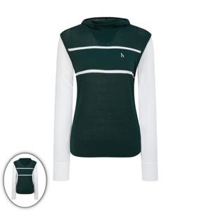 [헤지스골프] 여성 로고 자수 카라 니트 그린 HWSW6B313E3