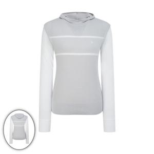 [헤지스골프] 여성 로고 자수 카라 니트 그레이 HWSW6B313G1