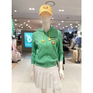 [파리게이츠] 26SS여름 7부 소매 미니후드 메쉬 가디건 521F2SD402GN