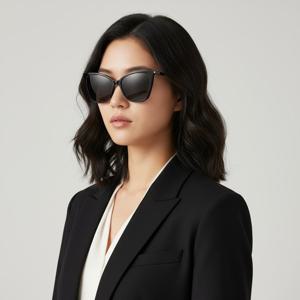 생로랑  선글라스 SL384 001 캣츠아이 뿔테 자외선차단