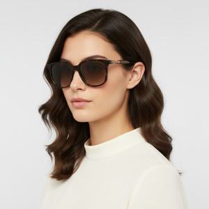 구찌  선글라스 GG0376SN 002 스퀘어 뿔테 자외선차단