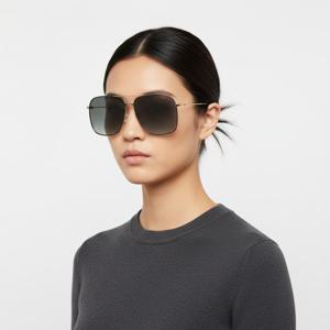 구찌  선글라스 GG0394S 001 스퀘어 메탈 자외선차단