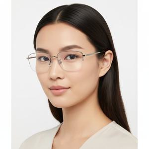 구찌  안경테 GG0863OA 003 스퀘어 반무테 메탈 아시안핏   안경