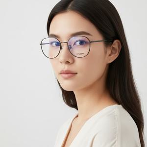 생로랑  안경테 SL484 001 라운드 메탈   안경