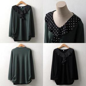 [강물처럼]위쉬몰 MN 땡땡이프릴블라우스(7536H401) 빅사이즈 (1