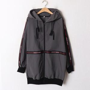 [강물처럼]아이우먼 포인트테이프후드집업 MNB327M312 빅사이즈