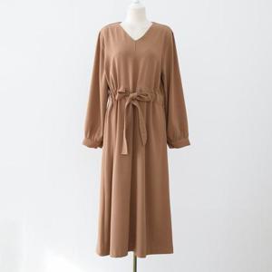 [강물처럼]아이우먼 웨스트벨티드롱원피스 WBQ381M401 빅사이즈