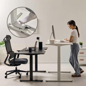 롱코 전동 모션데스크 간편조립 높낮이조절책상 듀얼모터 이지퀵 1600