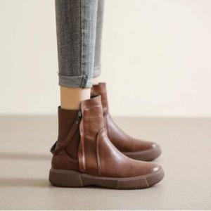 여성워커부츠 양사이드 지퍼 여성부츠 겨울부츠 기모안감 M--071