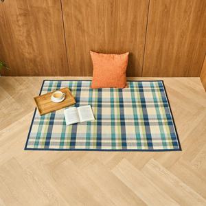 [모던하우스] 폭신한 대자리 블루 체크 100x150