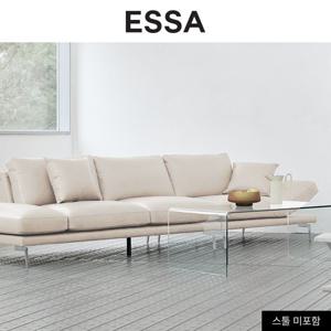 [에싸] 로프트 컴팩트 4인 베티버 천연 면피 소가죽 소파