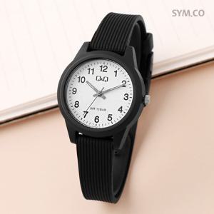 큐앤큐 VS13J-001Y 저소음 공무원 시험 간호사 학생 남녀공용 우레탄 시계 d