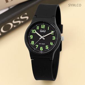 큐앤큐 VS50J-010Y 미들사이즈 공무원 시험 간호사 학생 남녀공용 우레탄 시계 d