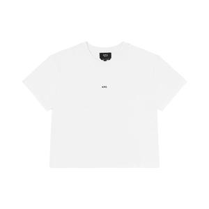아페쎄 COHBW F26387 TAG WHITE/BLACK 마이크로 로고 박시 여성 반팔티