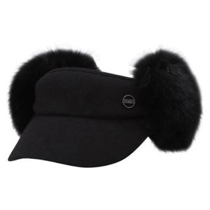 핑골프썬캡 NQC 121D4CP051_BK 여성 퍼귀달이 뒷리본 썬바이저